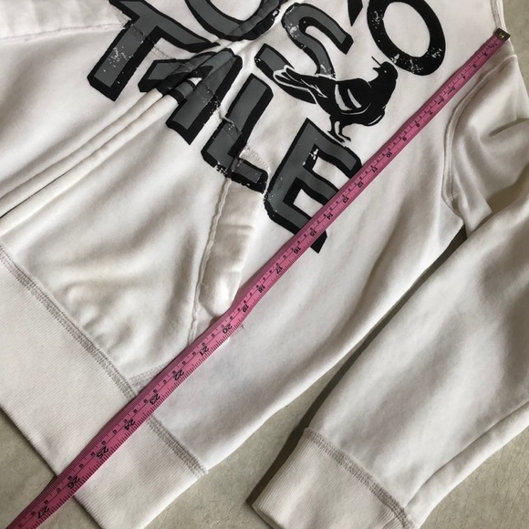 Aeropostale Men’s Spell Out White Full-zip Hoodie Sweater Shirt Jacket Size M - Picture 8 of 11